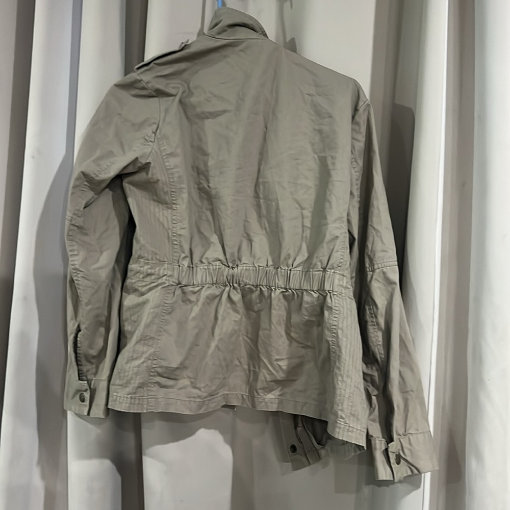 Love Tree Tan Jean Jacket with Utility Style and Structured Collar - Picture 3 of 3